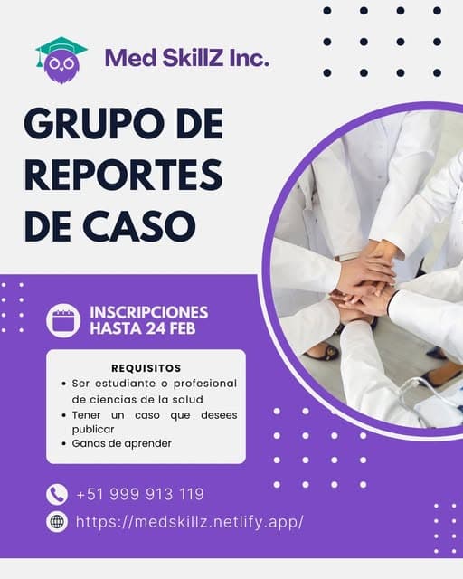 Grupo de Reportes de Caso - Equipo de profesionales médicos colaborando