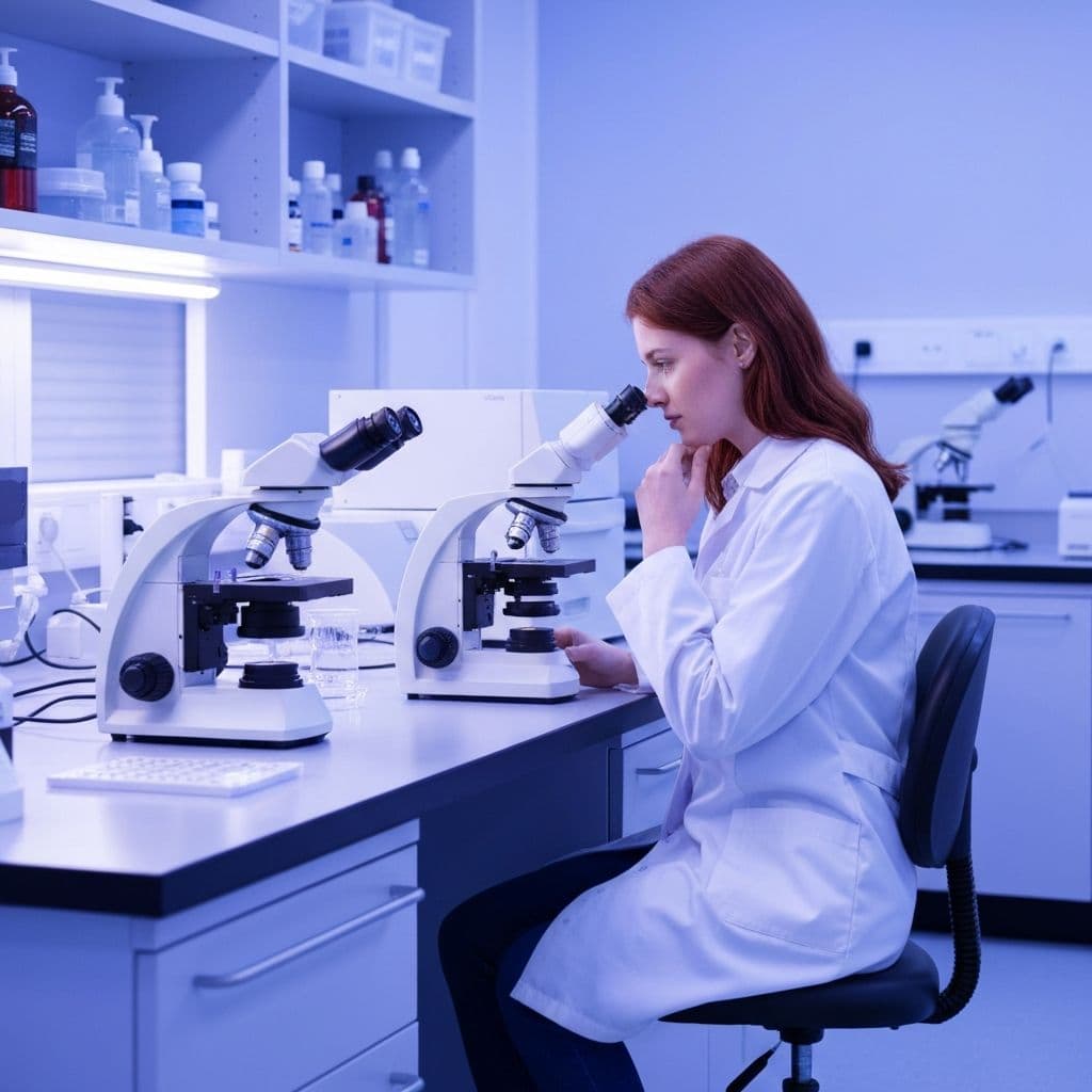 Investigación médica en laboratorio con equipos modernos